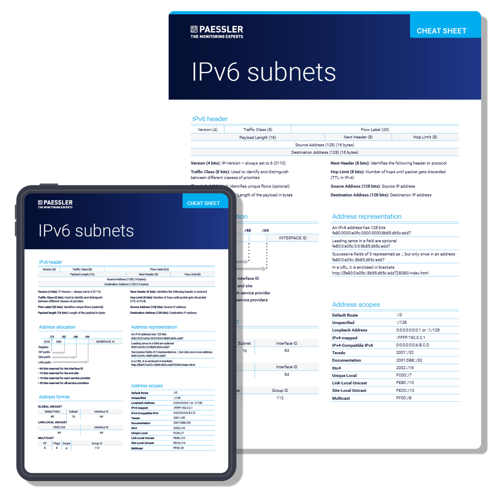 Cheat Sheet - IPv6 Subnets